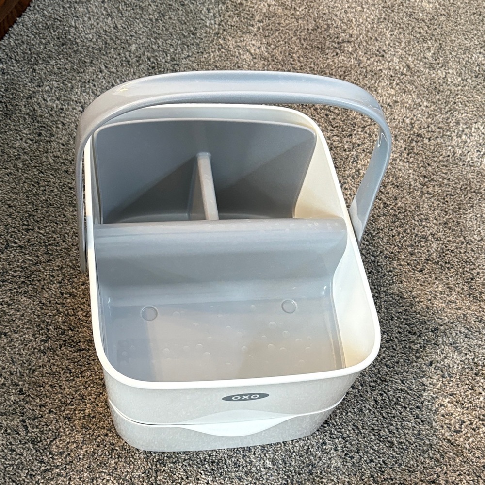 OXO Gray and White diaper caddy